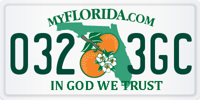 FL license plate 0323GC