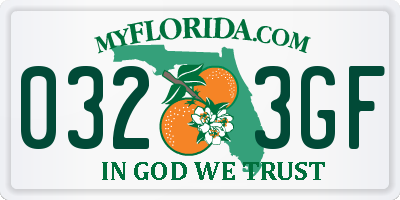 FL license plate 0323GF