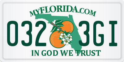 FL license plate 0323GI