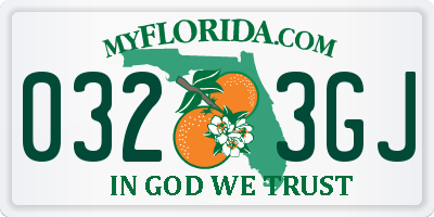 FL license plate 0323GJ