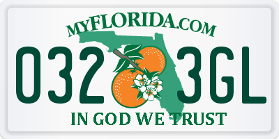 FL license plate 0323GL