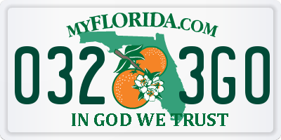 FL license plate 0323GO