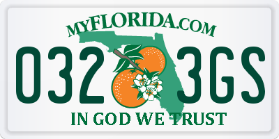 FL license plate 0323GS
