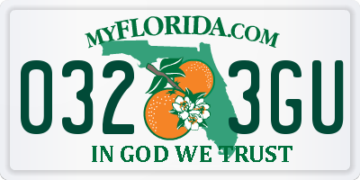 FL license plate 0323GU