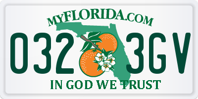 FL license plate 0323GV