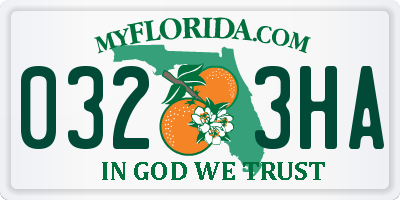 FL license plate 0323HA
