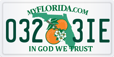 FL license plate 0323IE