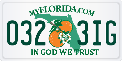 FL license plate 0323IG