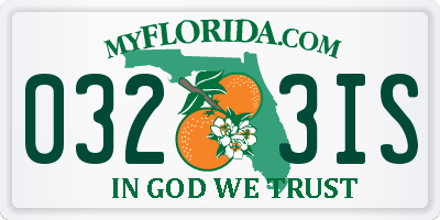 FL license plate 0323IS