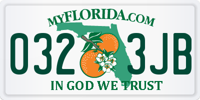 FL license plate 0323JB