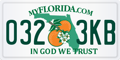 FL license plate 0323KB
