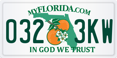 FL license plate 0323KW