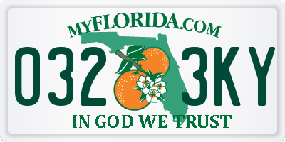 FL license plate 0323KY