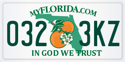 FL license plate 0323KZ