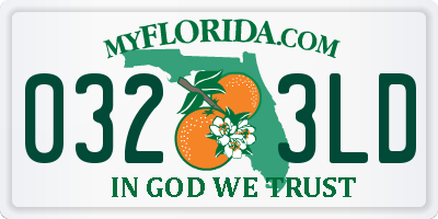 FL license plate 0323LD