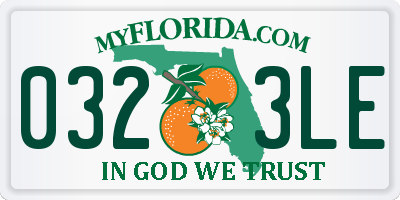 FL license plate 0323LE