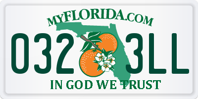 FL license plate 0323LL