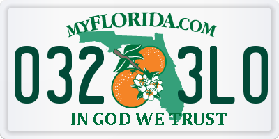 FL license plate 0323LO