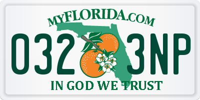 FL license plate 0323NP