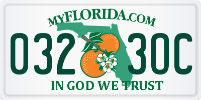 FL license plate 0323OC