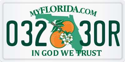 FL license plate 0323OR