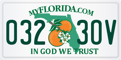 FL license plate 0323OV