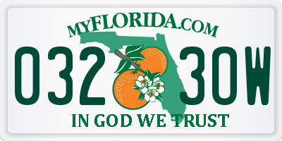 FL license plate 0323OW