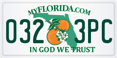 FL license plate 0323PC