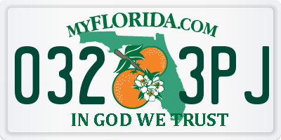 FL license plate 0323PJ