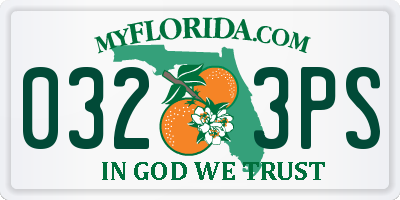 FL license plate 0323PS