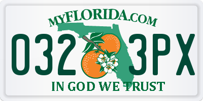 FL license plate 0323PX
