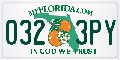 FL license plate 0323PY