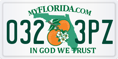FL license plate 0323PZ