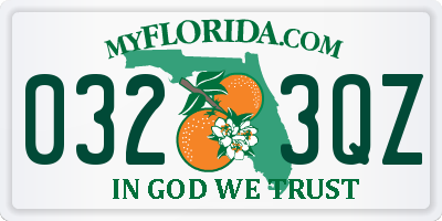FL license plate 0323QZ