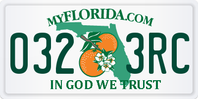 FL license plate 0323RC