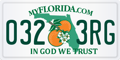 FL license plate 0323RG