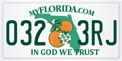 FL license plate 0323RJ