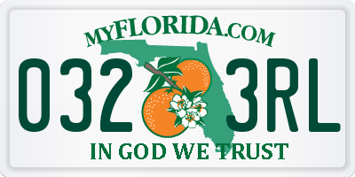 FL license plate 0323RL