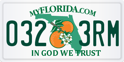 FL license plate 0323RM