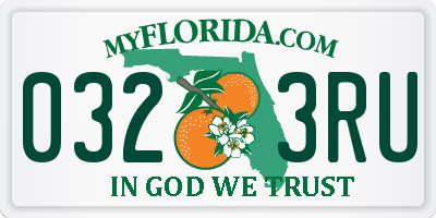 FL license plate 0323RU