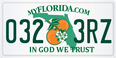 FL license plate 0323RZ