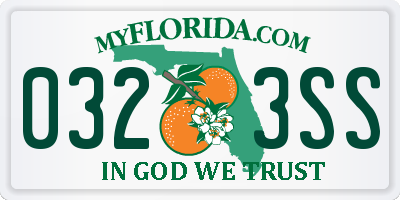 FL license plate 0323SS