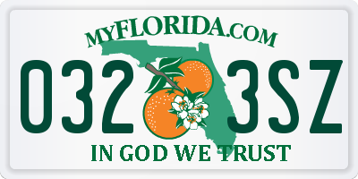 FL license plate 0323SZ