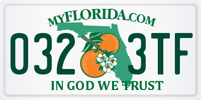FL license plate 0323TF