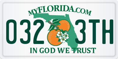 FL license plate 0323TH