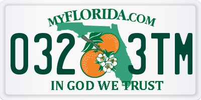 FL license plate 0323TM
