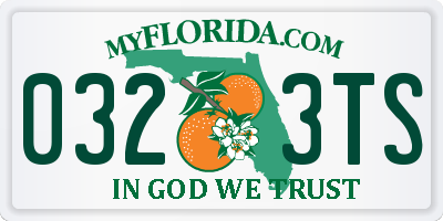 FL license plate 0323TS