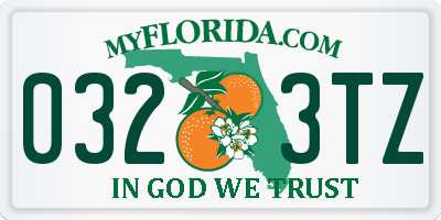 FL license plate 0323TZ