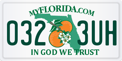 FL license plate 0323UH