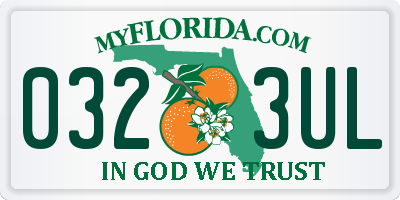 FL license plate 0323UL